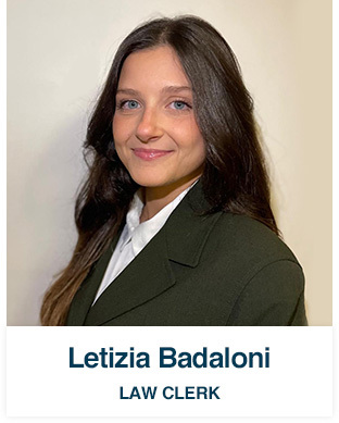 Headshot of Law Clerk Letizia Badaloni for a legal professional profile.